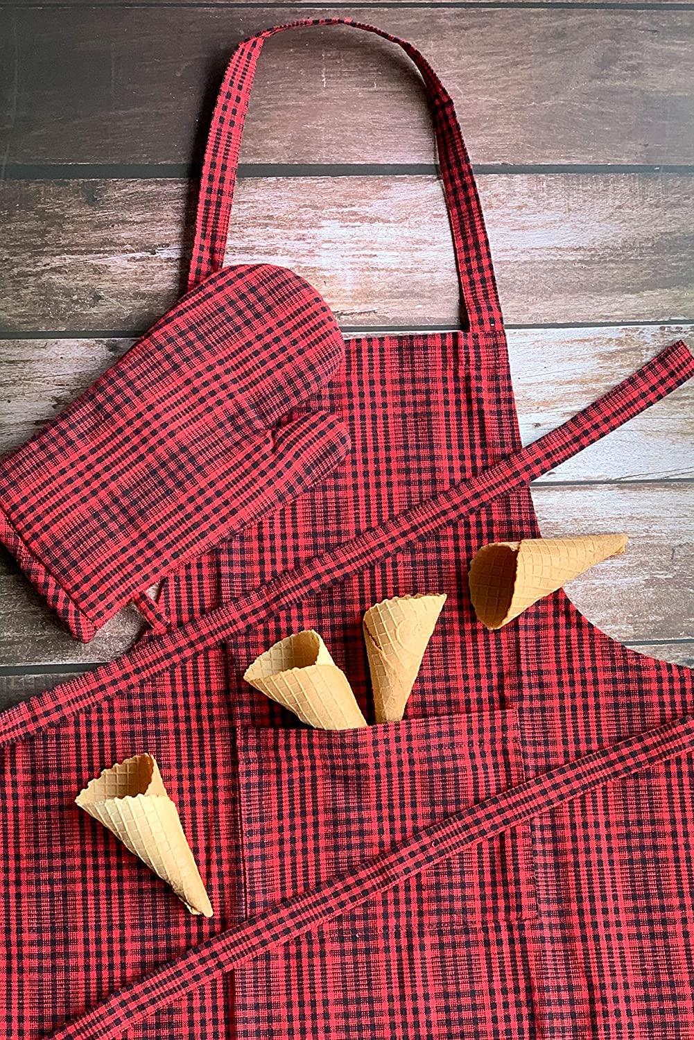 Red pin stripe set