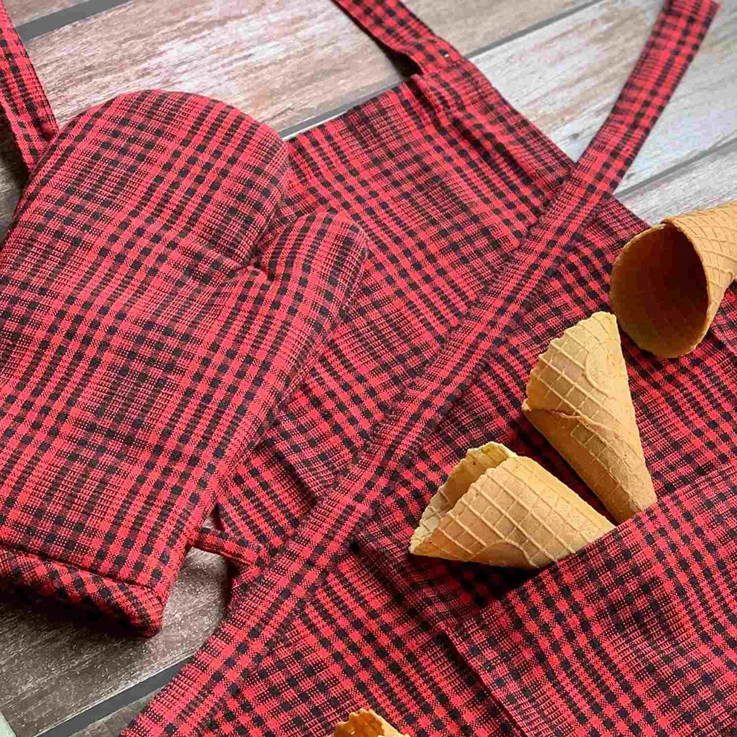 Red pin stripe set