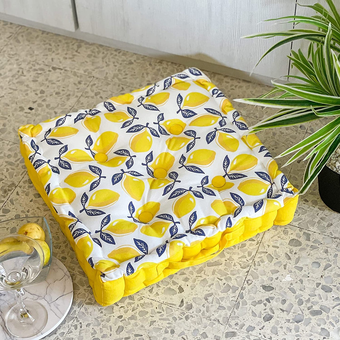 Sour lime floor cushion