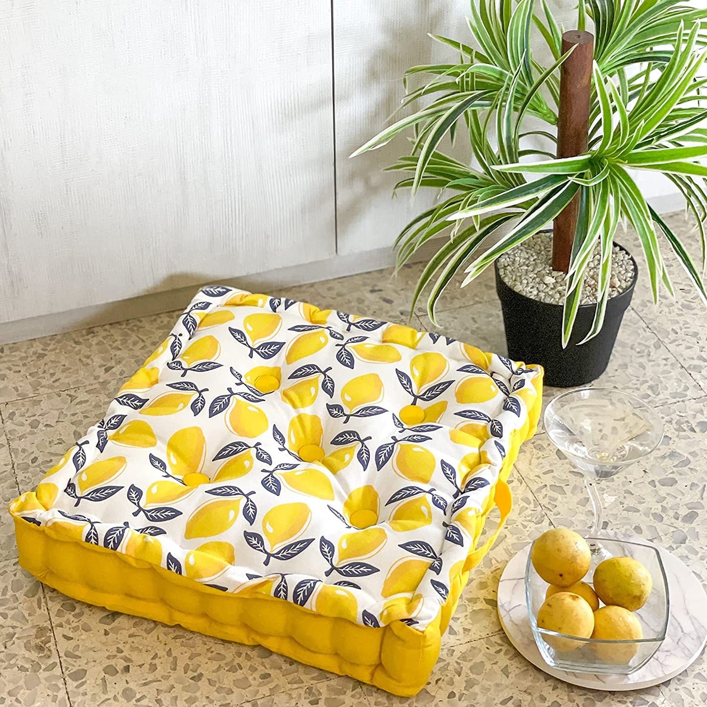 Sour lime floor cushion