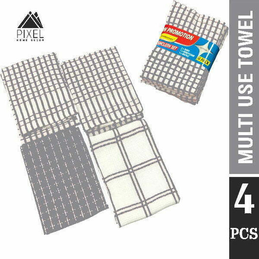 Fossil grey kitchen towels (4pcs)