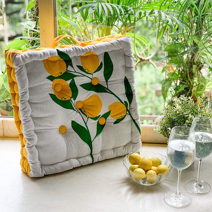 Tangerine box cushion