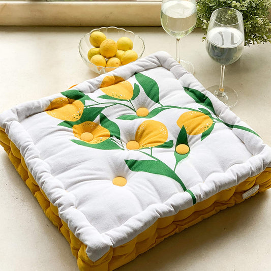 Tangerine box cushion