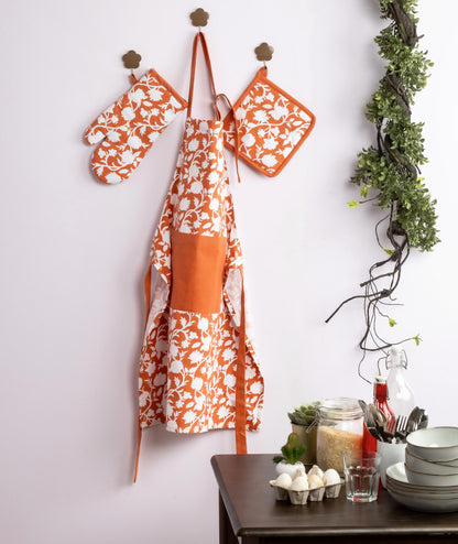 Bold Bloom kitchen linen set | 4 pc