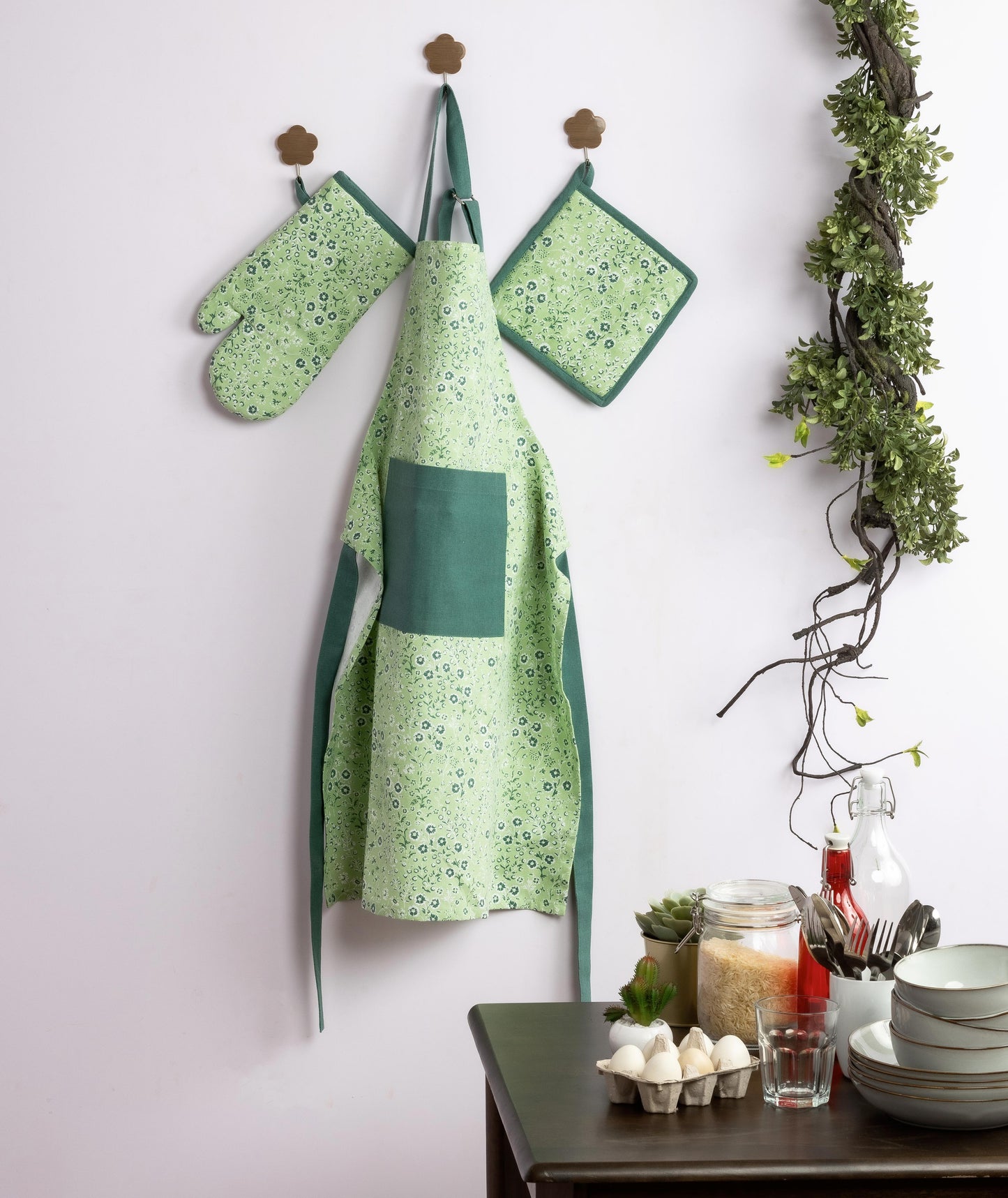 Classic floral kitchen linen set | 4 pc