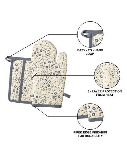 Classic floral kitchen linen set | 4 pc