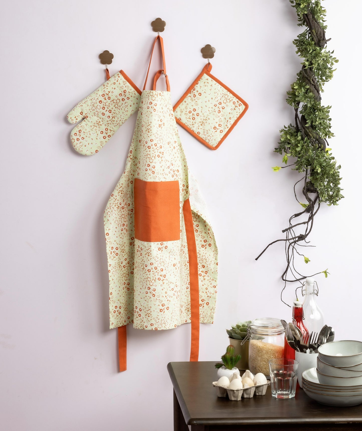 Classic floral kitchen linen set | 4 pc