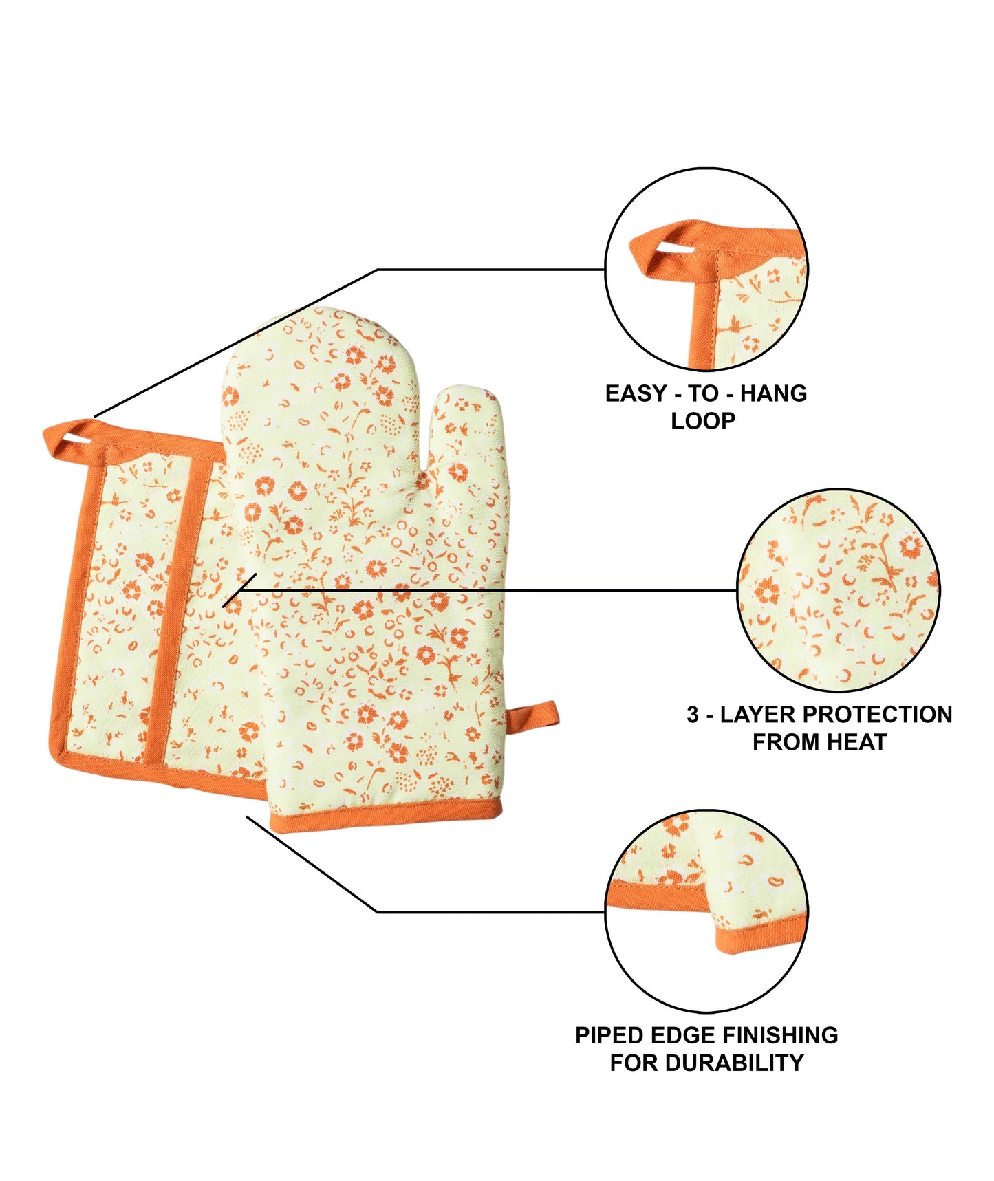 Classic floral kitchen linen set | 4 pc