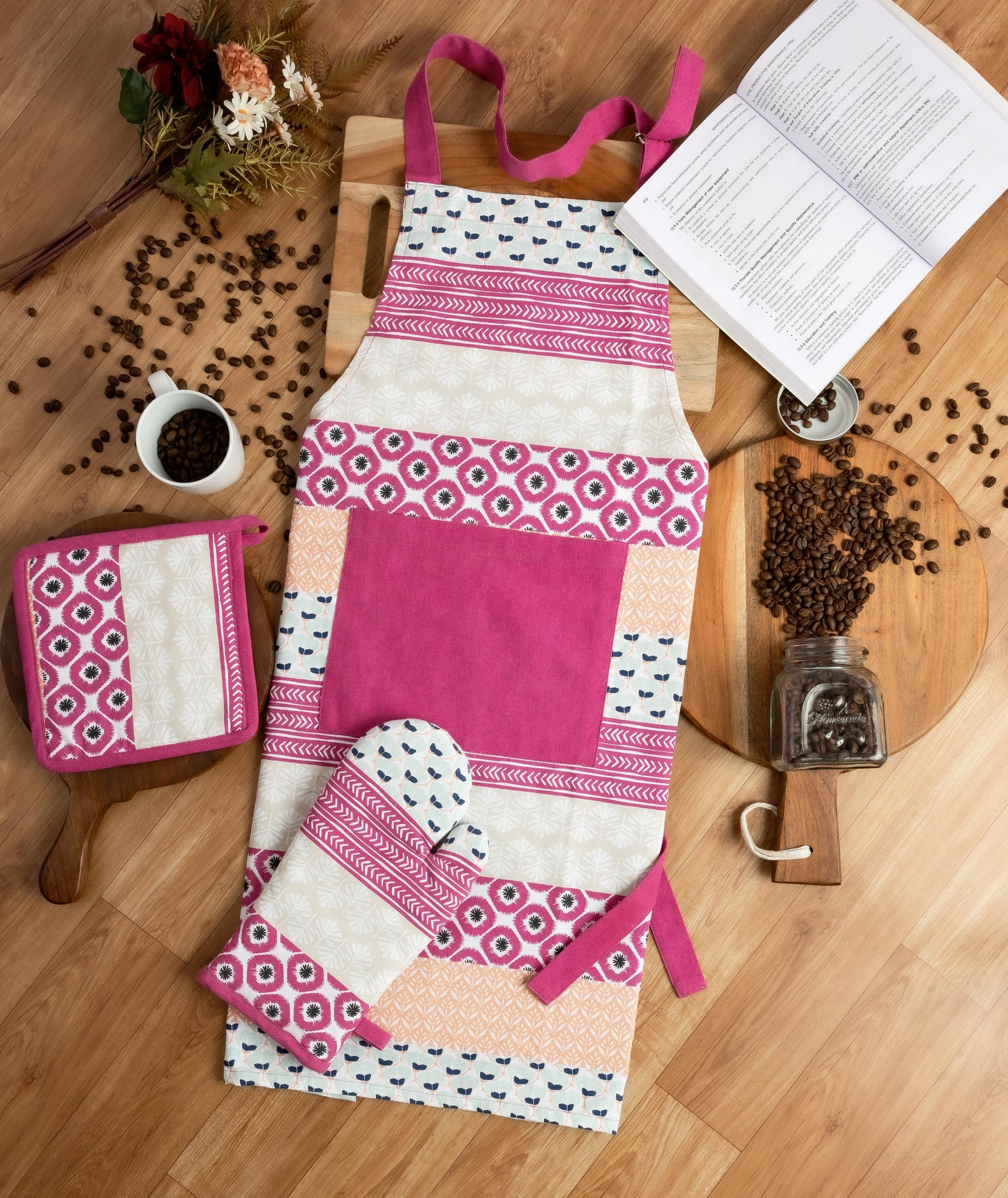Artisan fusion kitchen linen set | 4 pc