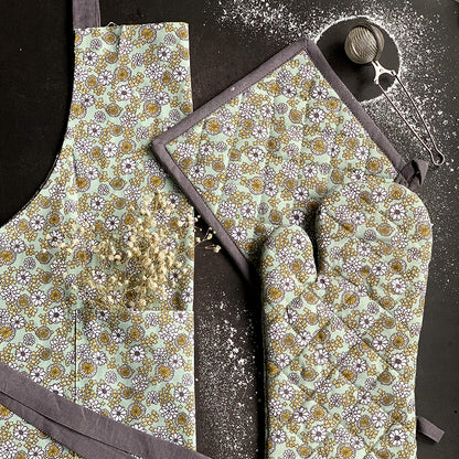 Miniature floral apron set