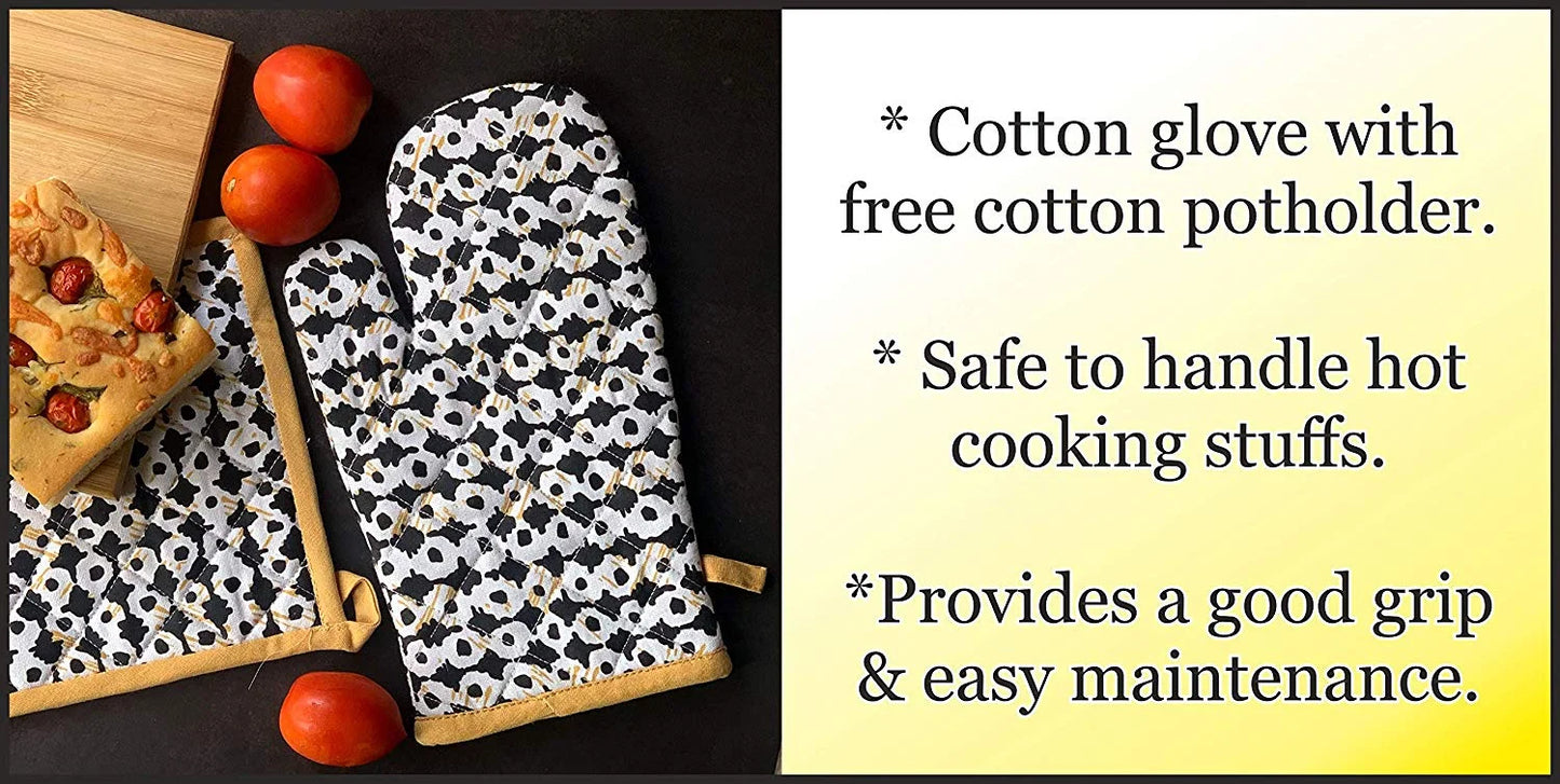 Close ring mitten with pot holder