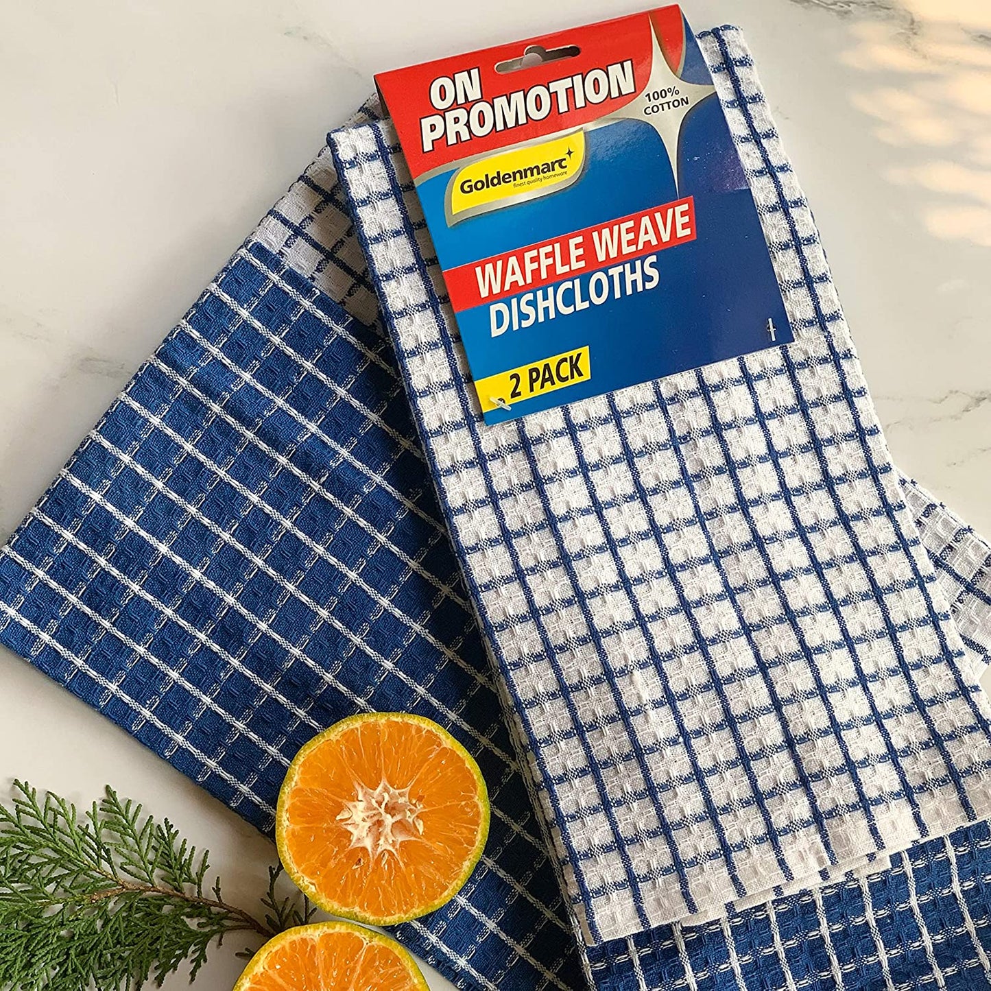 Blue&Red waffle kitchen towels (pack of 12)