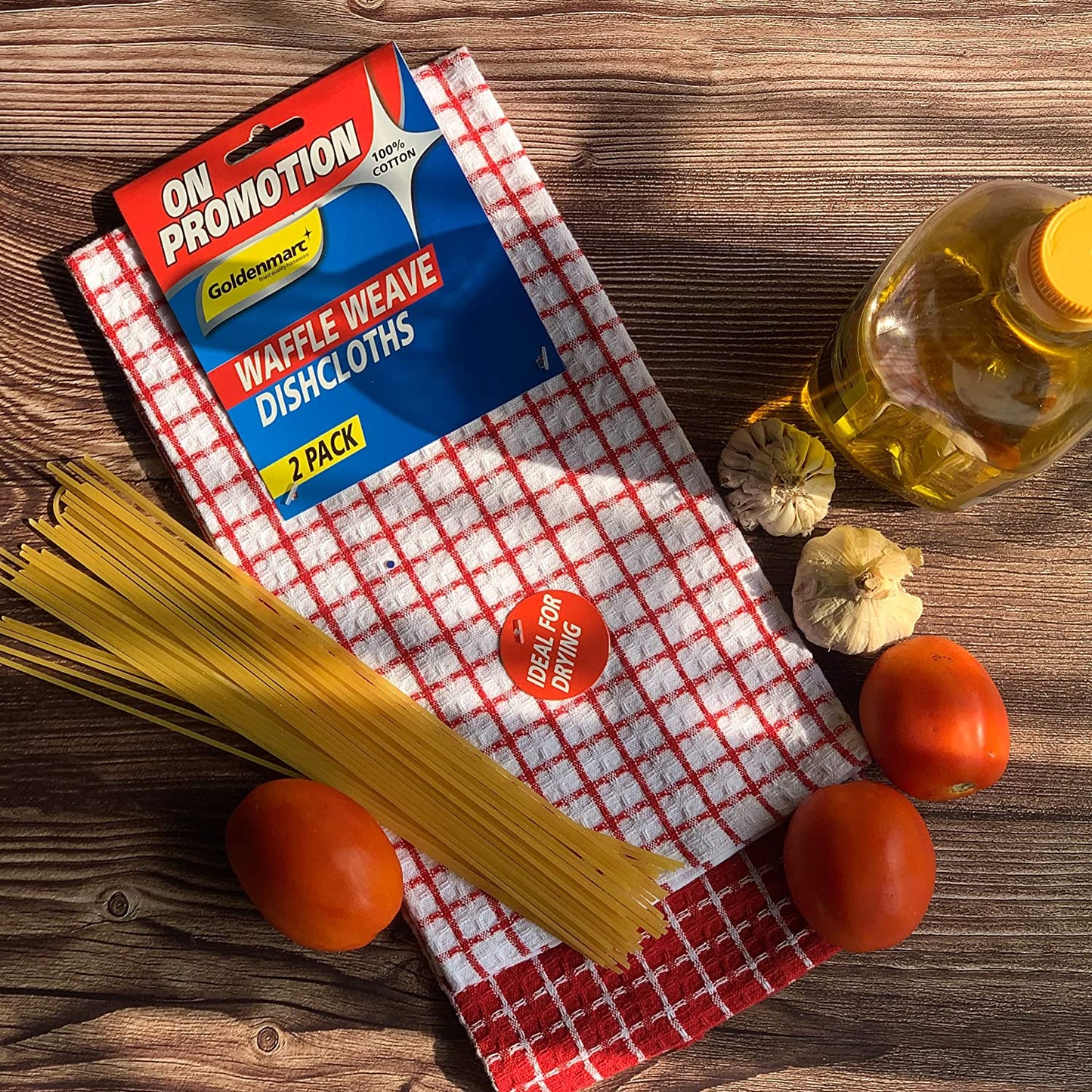 Blue&Red waffle kitchen towels (pack of 12)