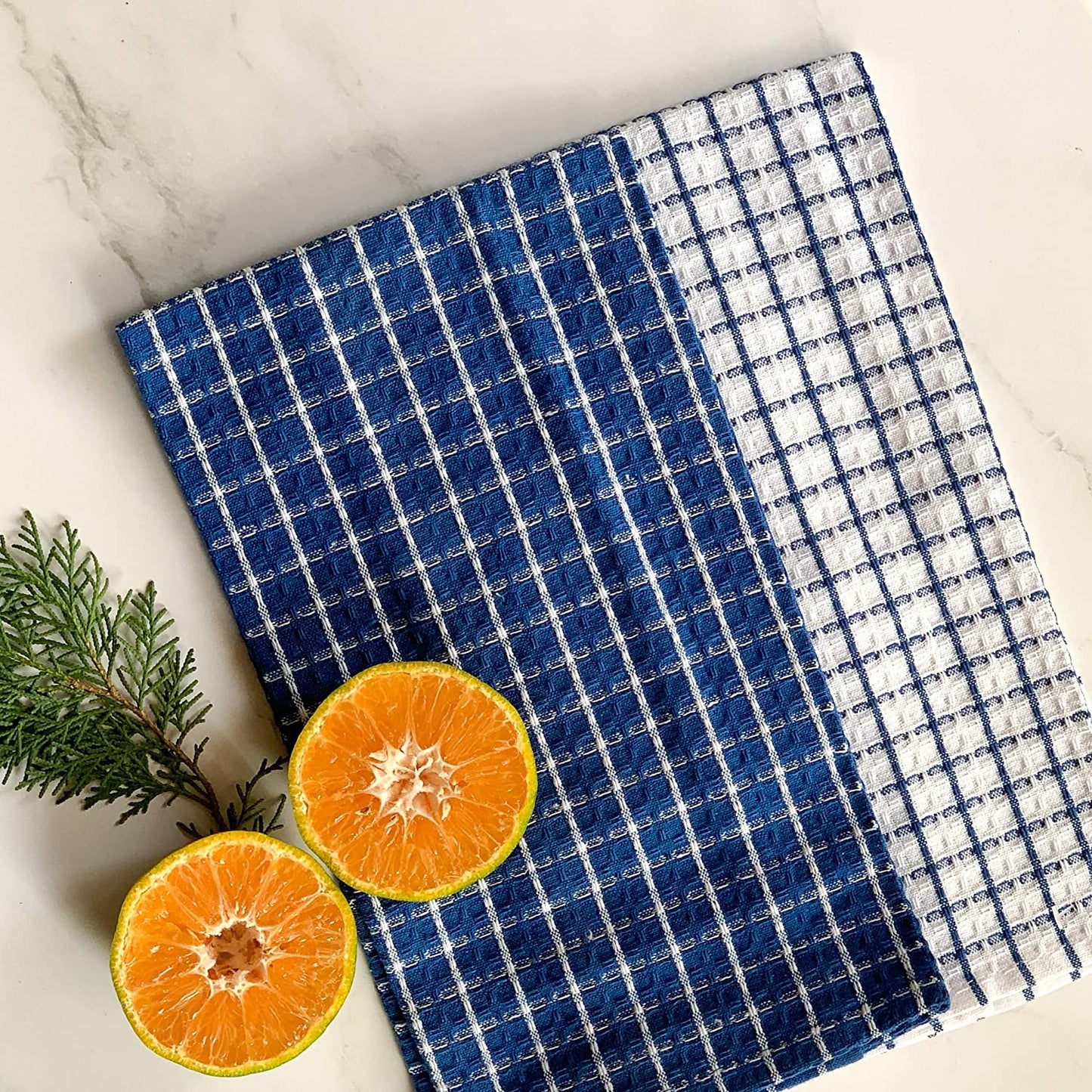 Blue&Red waffle kitchen towels (pack of 12)