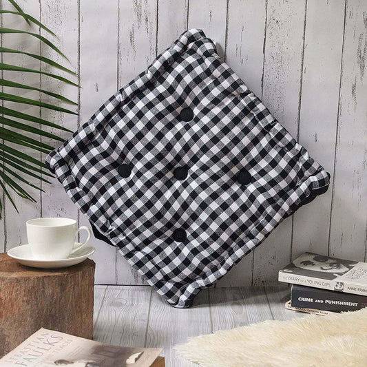 Classic gingham floor cushion