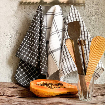 Fossil grey kitchen towels (4pcs)